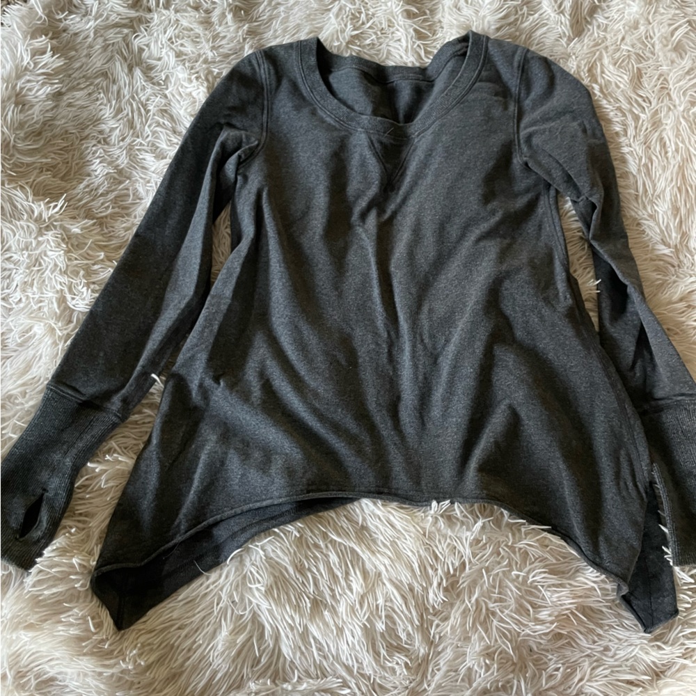 Lululemon Heather Ed coal Tea Lounge Pullover like new condition size4